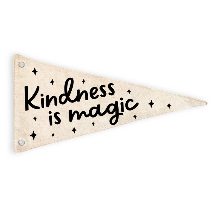Kindness is Magic Canvas Pennant Flag - Kids Decor - Nest and Sprout - Cherrypick