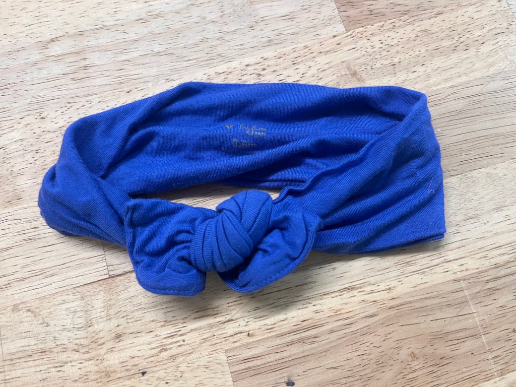Kyte Baby 3 - 6M Blue Knotted Headband - Nest and Sprout - Consignment