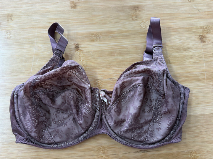 Anita Wired Nursing Bra – 36G | Mauve | Flowered Lace