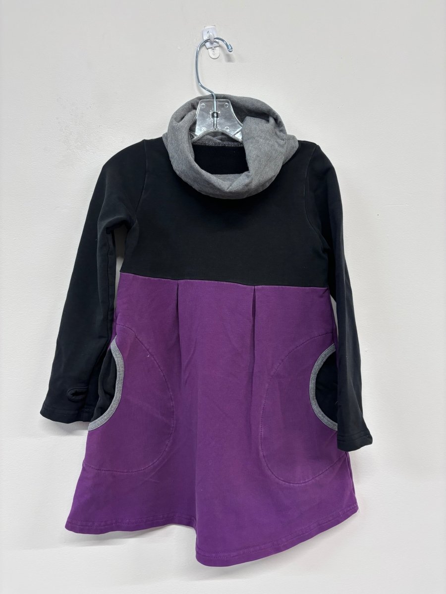 Peekaboo Beans Cabin Cozy Dress (Size 4, Deep Purple) - Nest and Sprout - Consignment