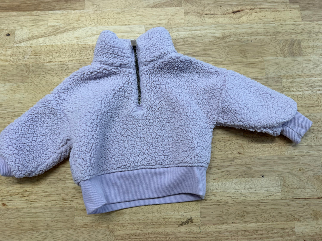 Carter's Lilac Sherpa Quarter-Zip Sweater – 18M