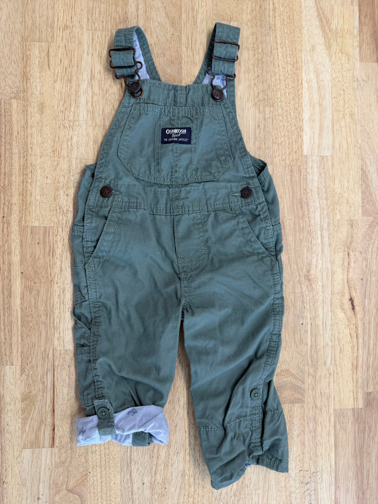 OshKosh Overalls Sage Green | Size 12M