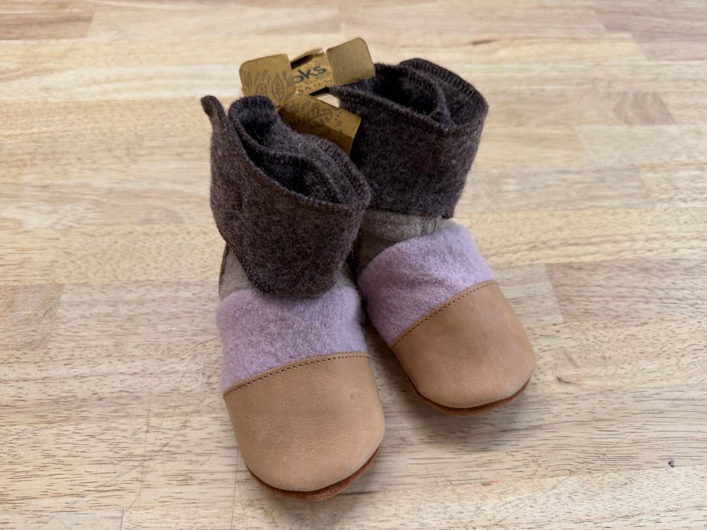 Nooks Leather Moccasin – 8.5 (Kids/2-3Y) | pink Brown | NWT - Nest and Sprout-Consignment