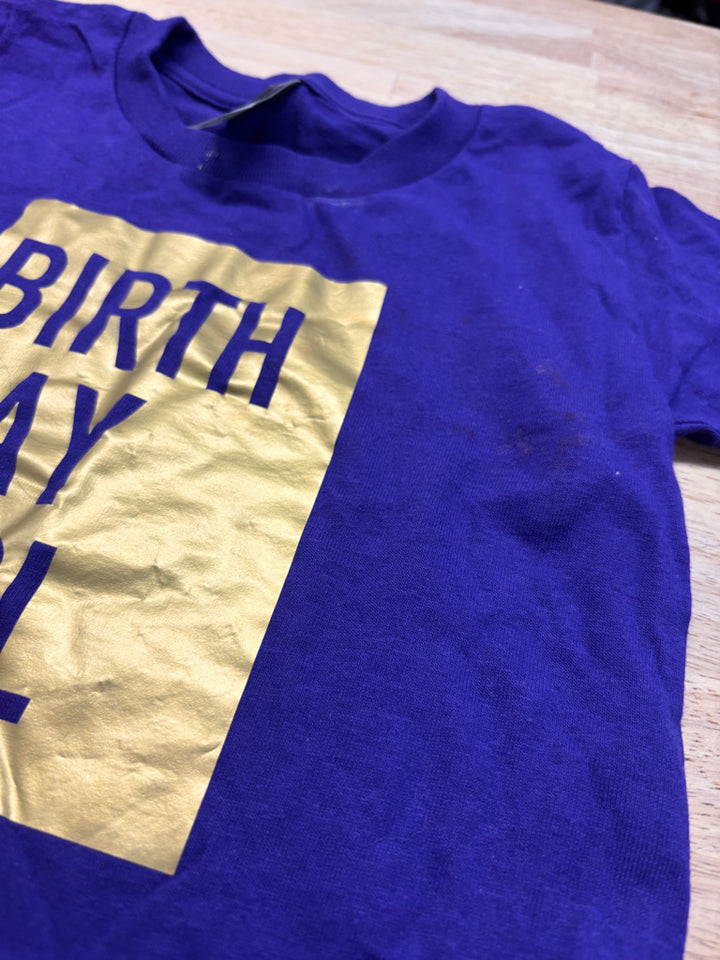 Gildan Birthday Shirt – 4T Purple/Gold (Play)