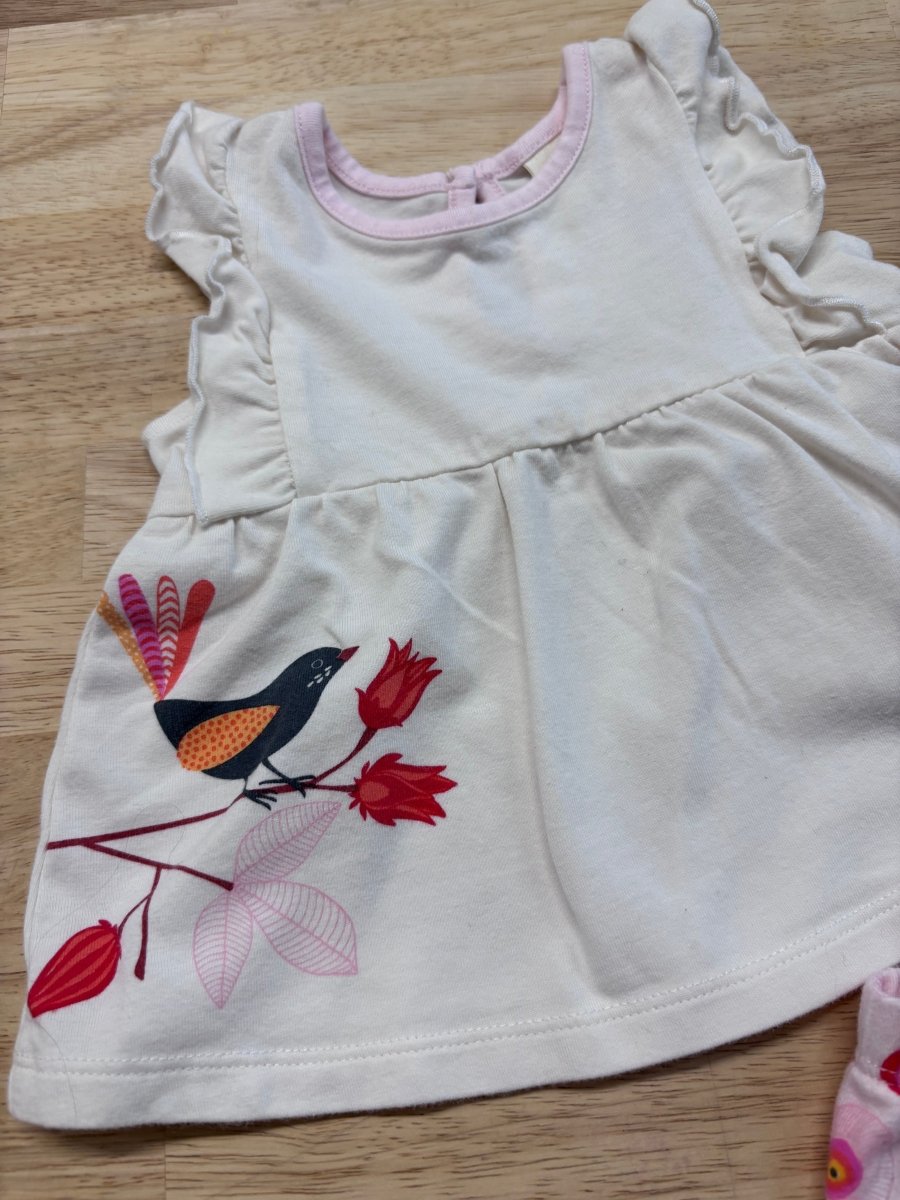 Jocelyn Proust Design Set – 3 - 6 Months – Cream Top & Diaper Cover - Nest and Sprout - Consignment