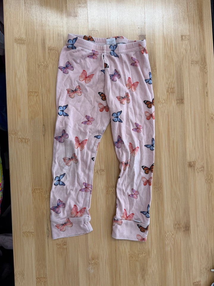 Little & Lively Butterfly Leggings – 2T | Light Pink
