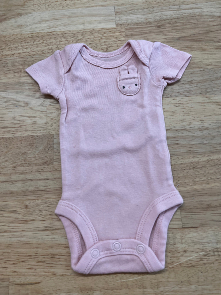 Carter’s Preemie Pink Bodysuit with Bunny Pocket