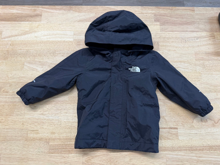 The North Face Baby Warm Antora Rain Jacket – 12–18M | Black Hooded Fleece-Lined
