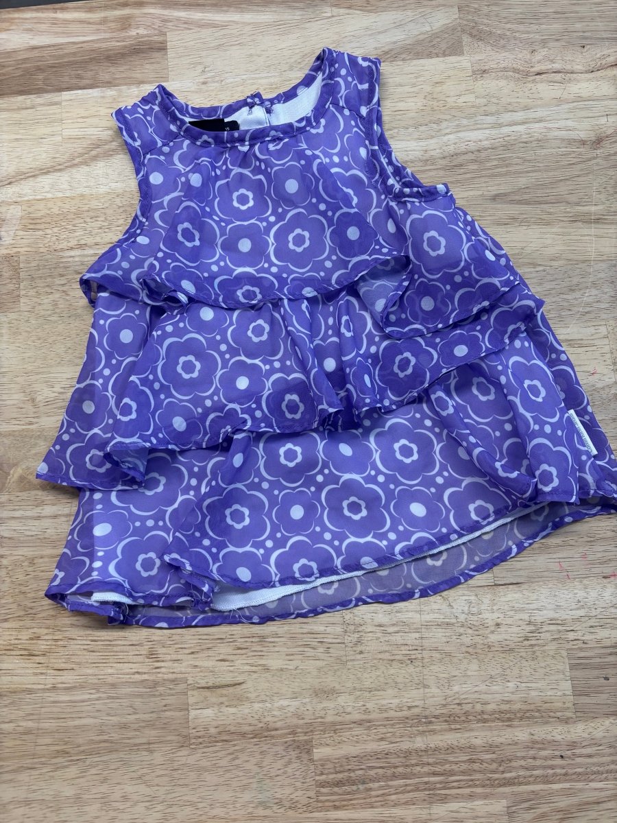 Calvin Klein Jeans Layered Purple Floral Dress | Size 18M - Nest and Sprout - Consignment