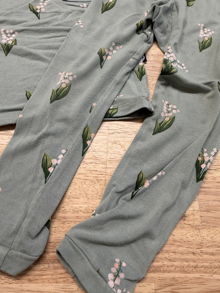 Kyte Baby Two Piece PJ Set – 2T | Green Snowbell Print