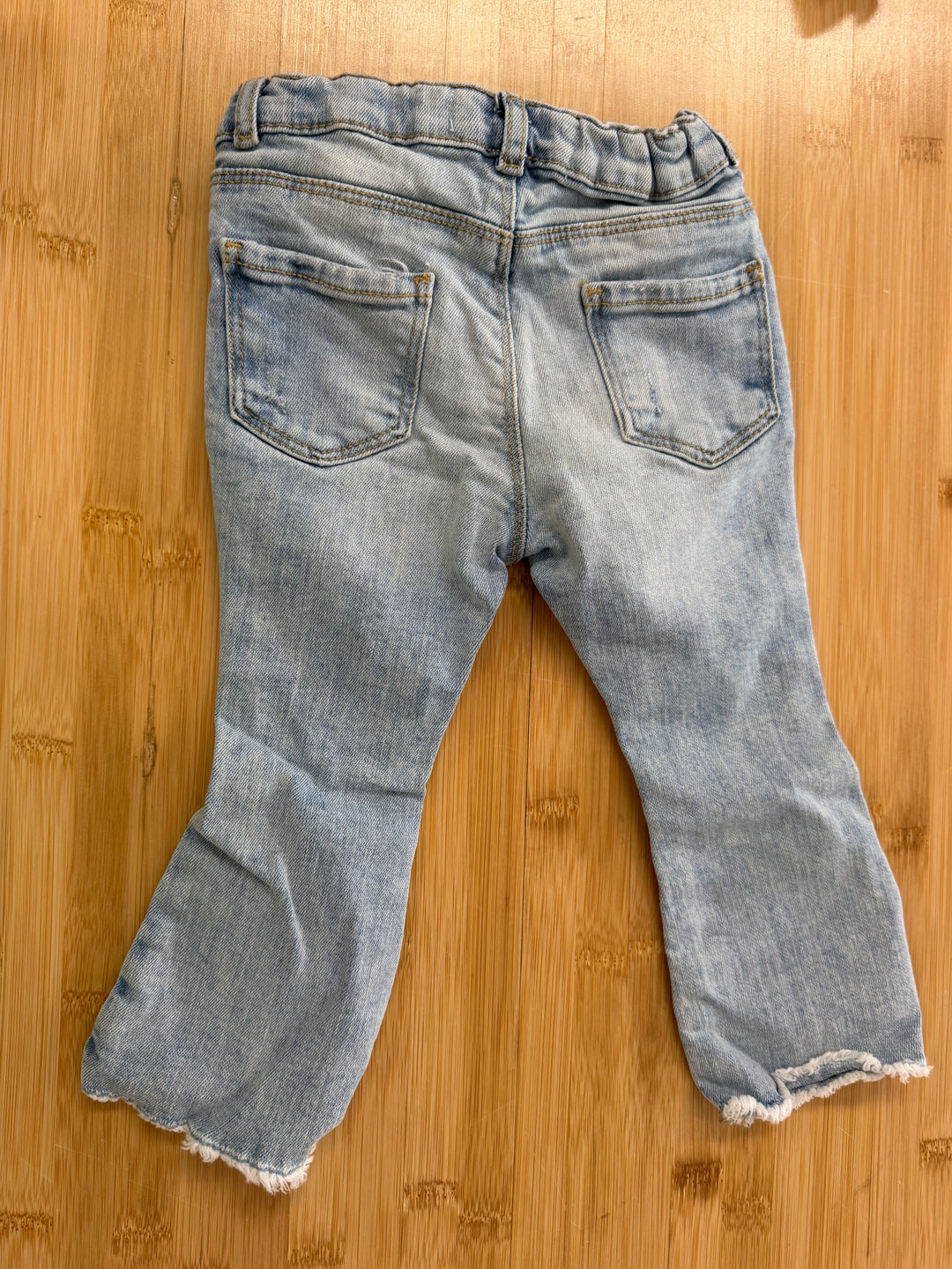 Zara Light Wash Distressed Jeans – 18–24M