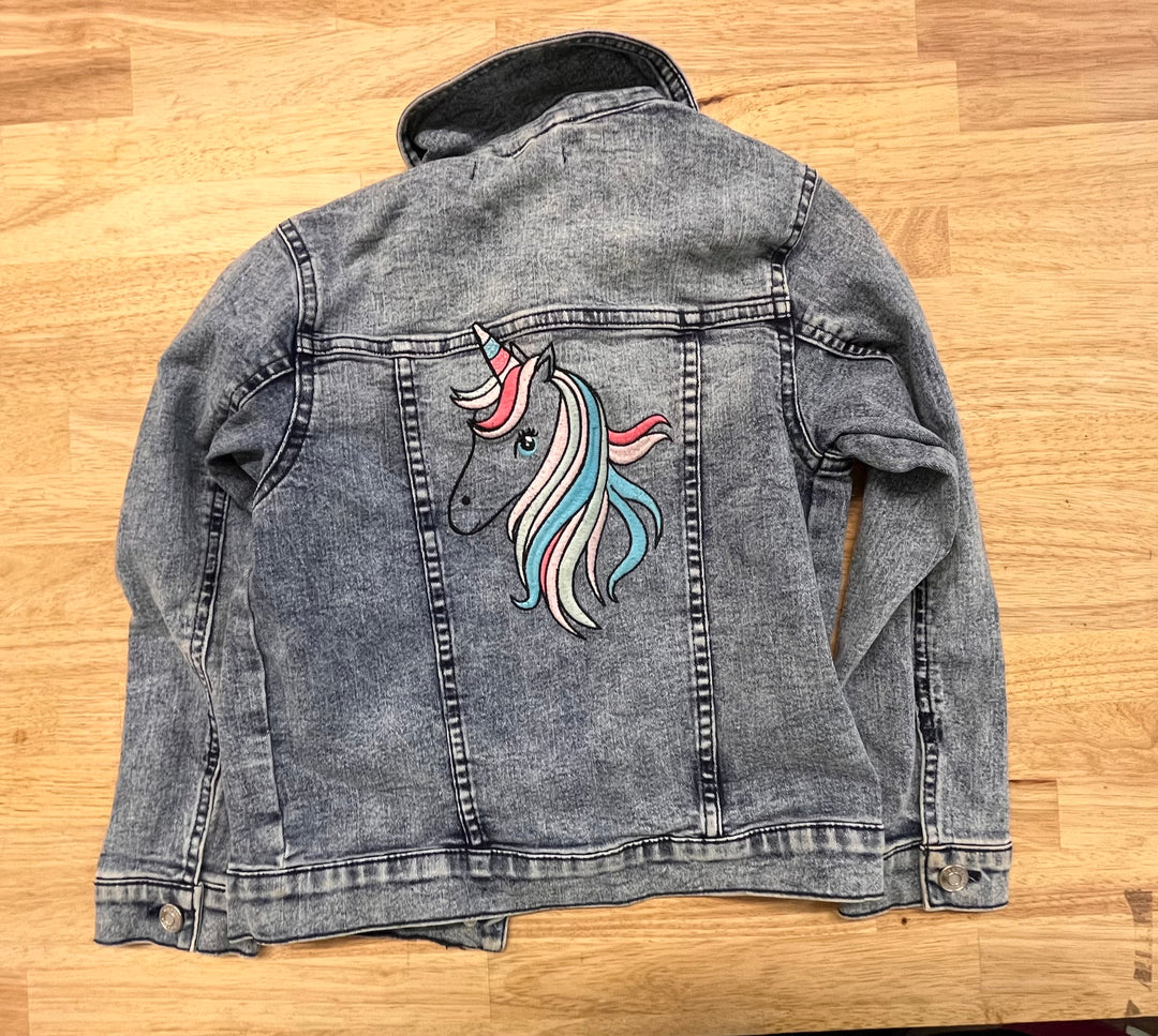 George Size 7 Embroidered Pony Denim Jacket
