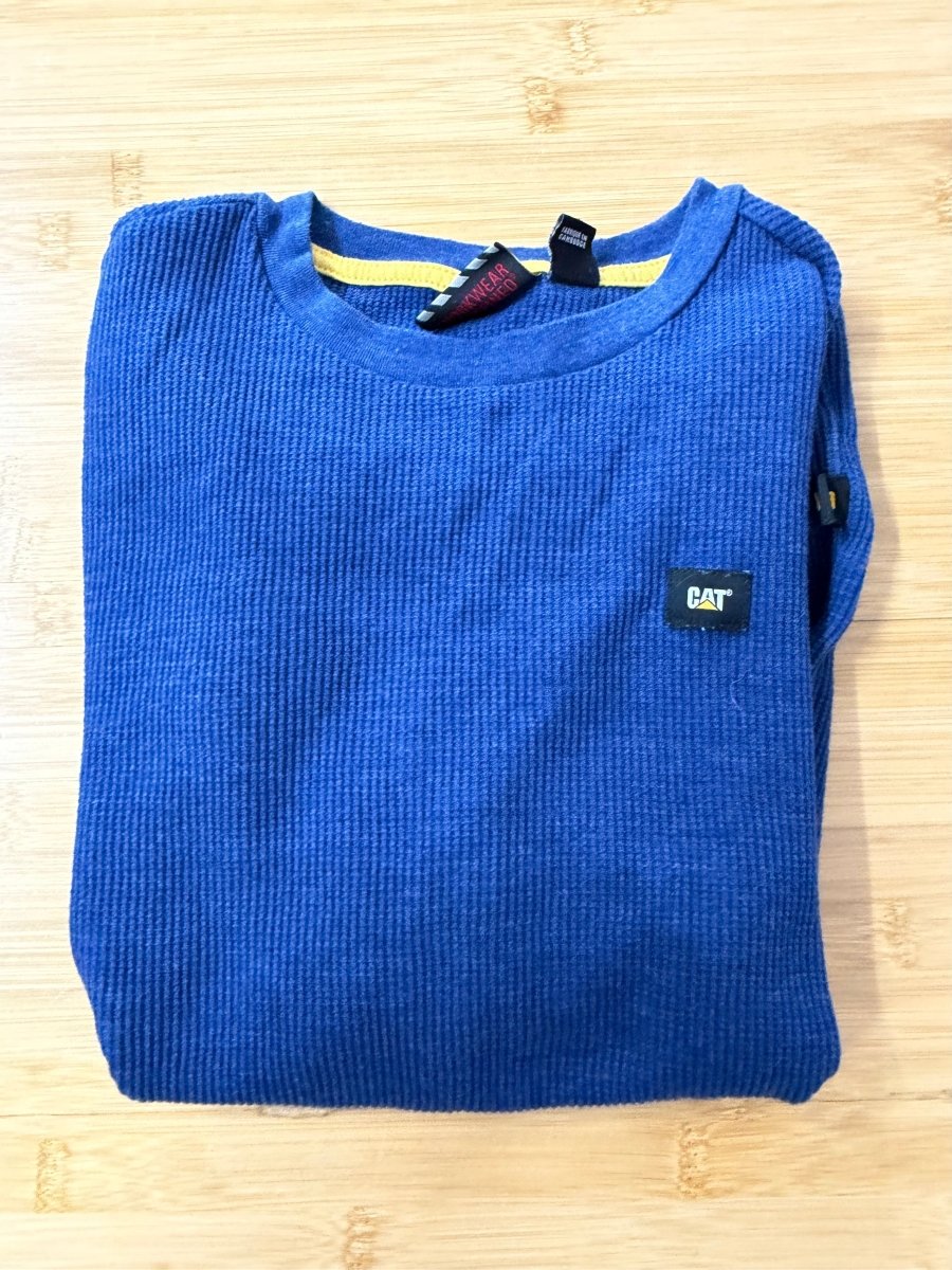 CAT Waffle Long Sleeve Shirt – 10/12 - Nest and Sprout-Consignment