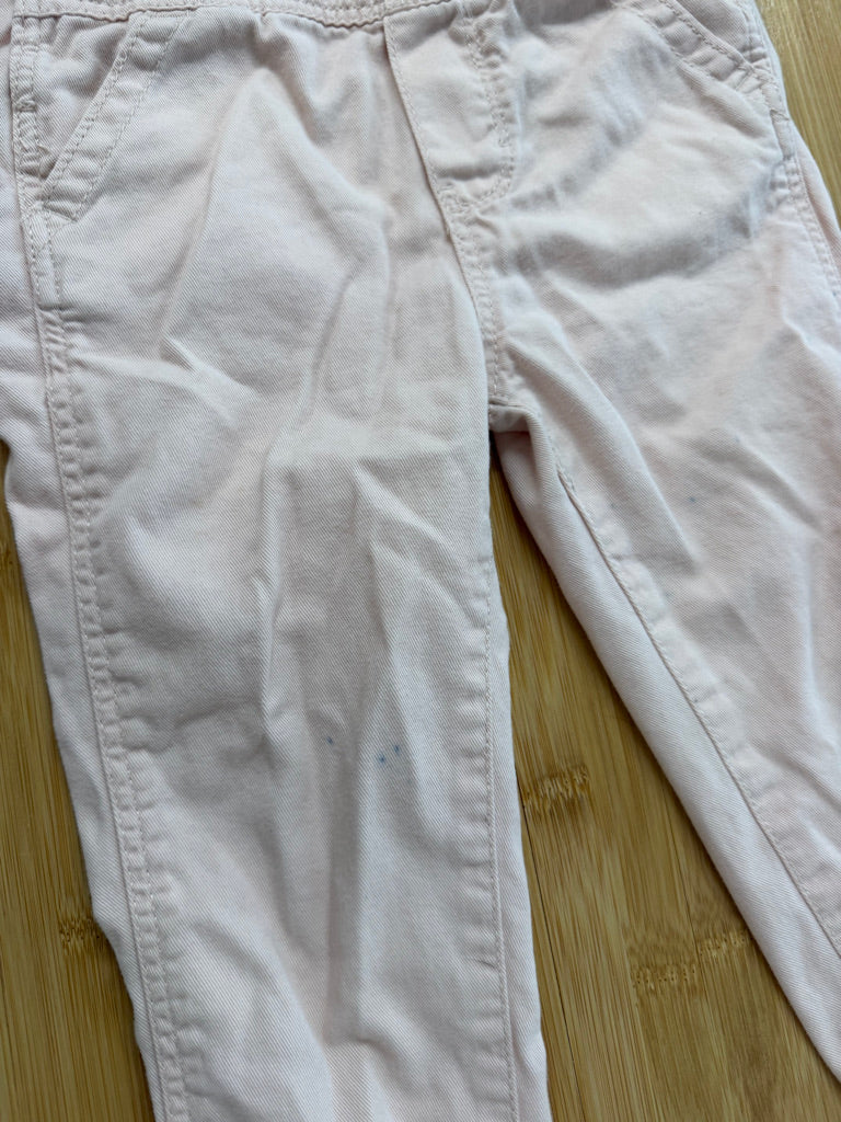 OshKosh Lightweight Denim Overalls – 2T | Light Pink PLAY CONDITION