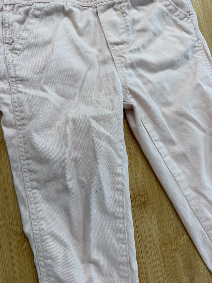 OshKosh Lightweight Denim Overalls – 2T | Light Pink PLAY CONDITION