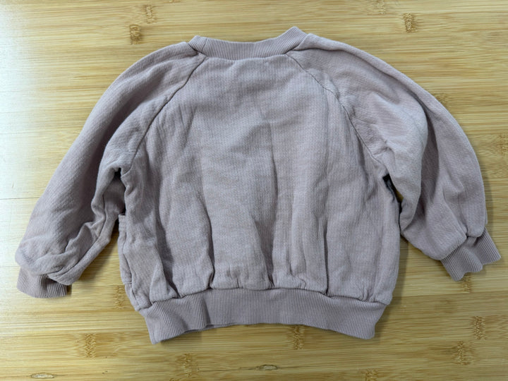 Quincy Mae Sweatshirt – 18–24M | Dusty Pink Heavyweight Front Pocket