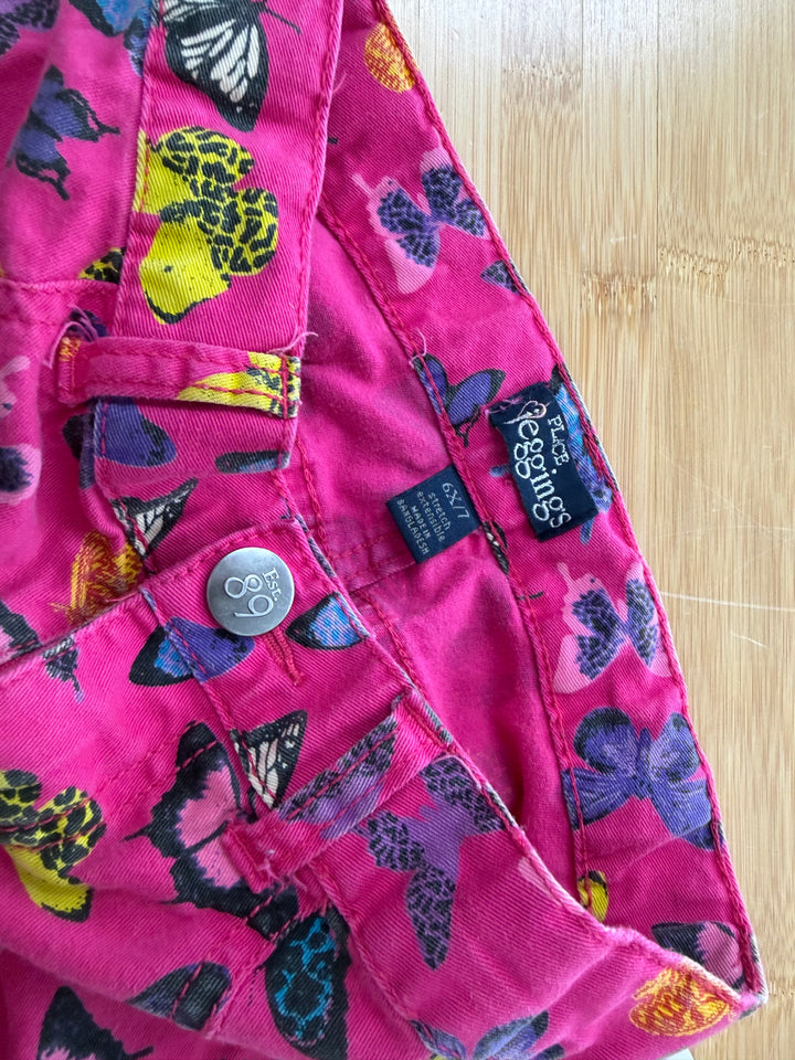 The Children's Place Jegging – 6/7 | Butterfly | Hot Pink