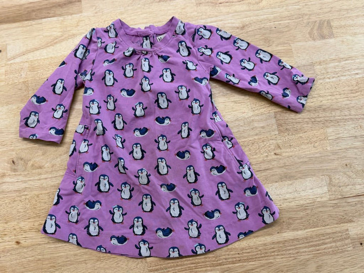 Hatley Penguin Dress – 12–18M | Purple Long Sleeve play condition - Nest and Sprout - Consignment