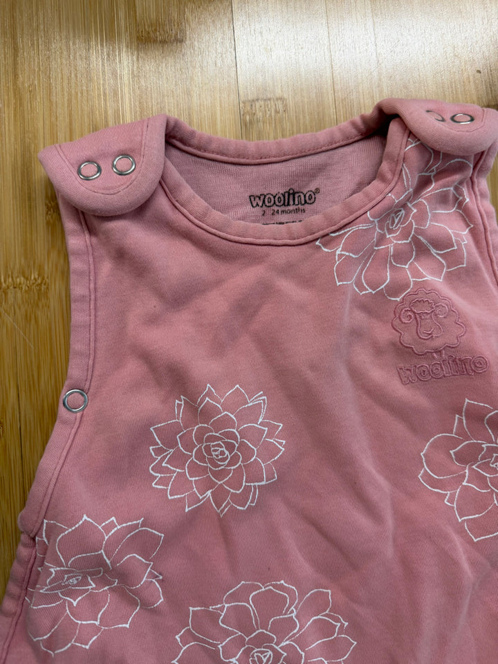 Woolino Sleep Sack – 2–24M | Light Pink Merino Wool Blend