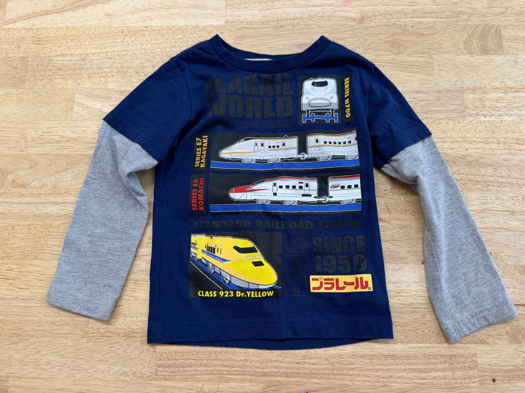 Train Graphic T-Shirt – Est. 2/3Y | Blue & Grey | Play