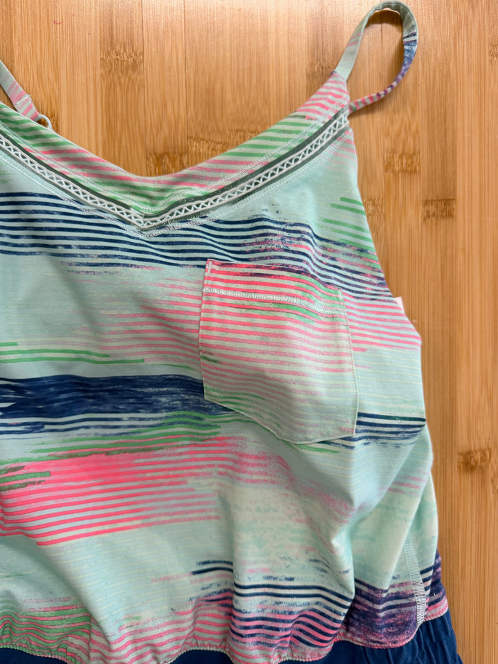 Ivivva Romper with Built-In Bra – 10 | Blue Shorts Print Bodice