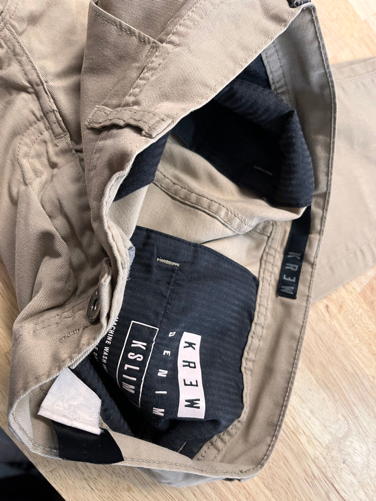 Krew Denim Slim Pants – 10/12 Khaki