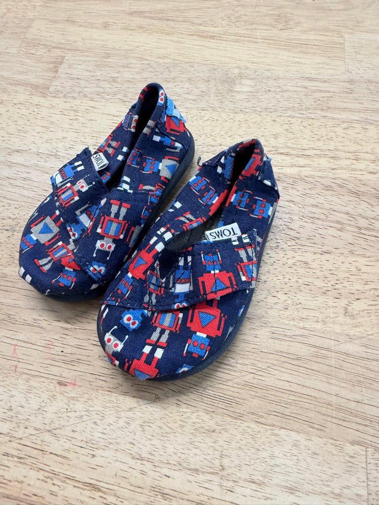 Toms Boat Shoes – T3 | Robot Print - Nest and Sprout - Consignment