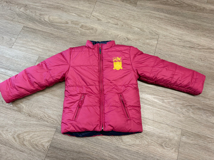 Polo Ralph Lauren Reversible Down Jacket – 6 | Navy & Hot Pink Fuchsia Embroidered Patch