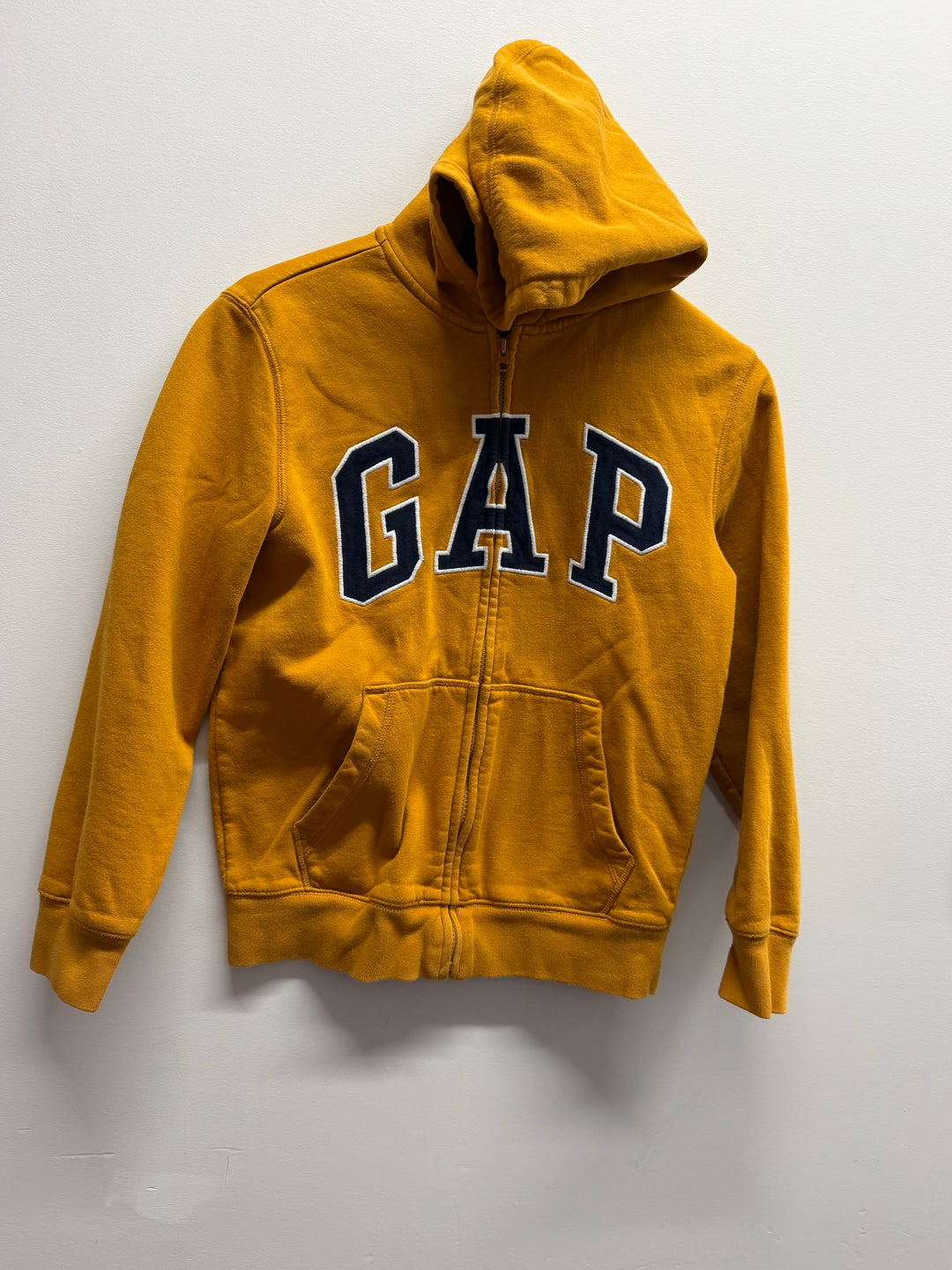 Gap Kids Yellow Zip-Up Hoodie – XL | Navy Lettering Excellent