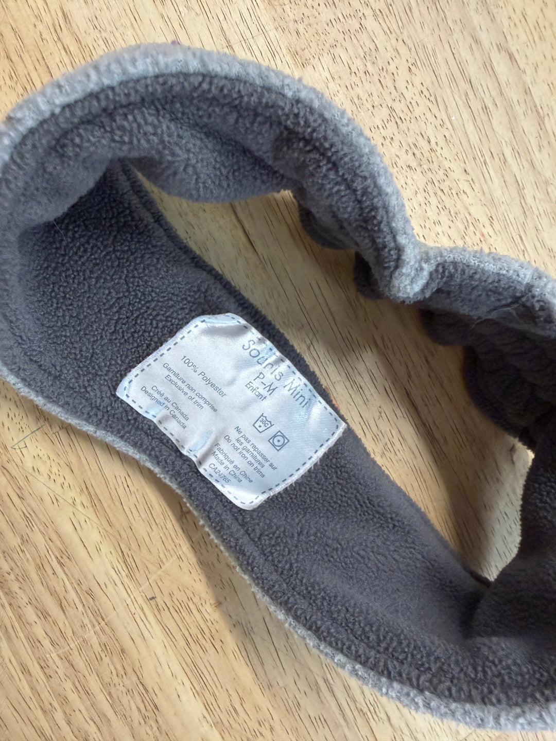 Souris Mini Fleece Headband – Toddler Small | Light Grey