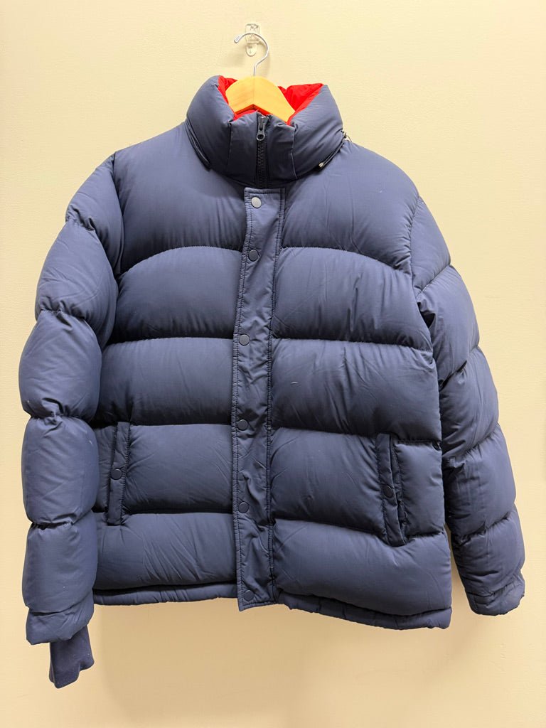 TNA The Super Puff Jacket – Adult S | Blue Down-Filled Red Lining - Nest and Sprout-Consignment