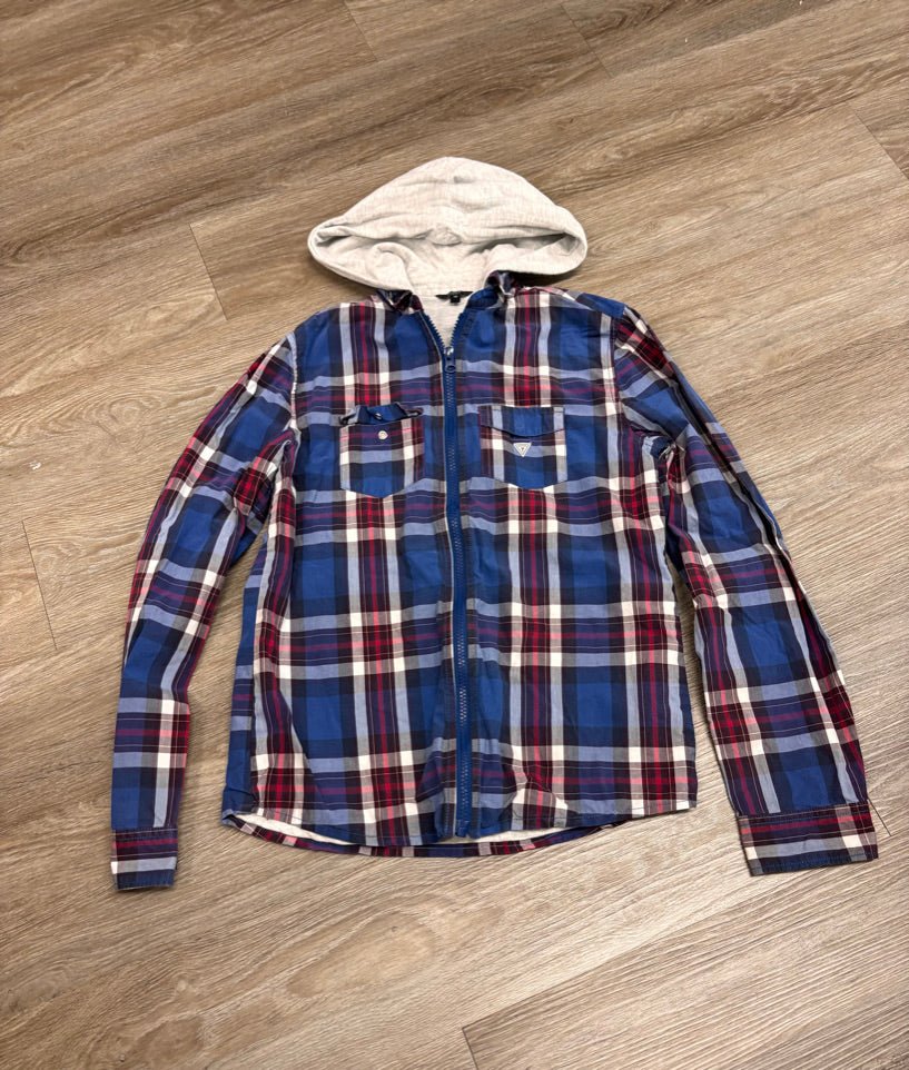 Guess Youth 14 Plaid Hoodie Shirt - Nest and Sprout - Consignment