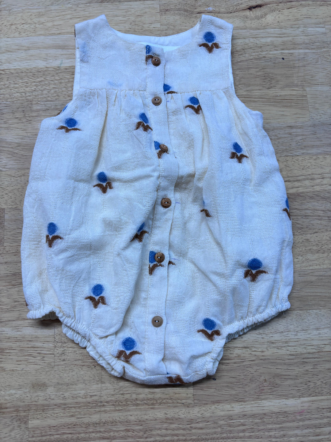 Zara 9–12M Muslin Bubble Romper