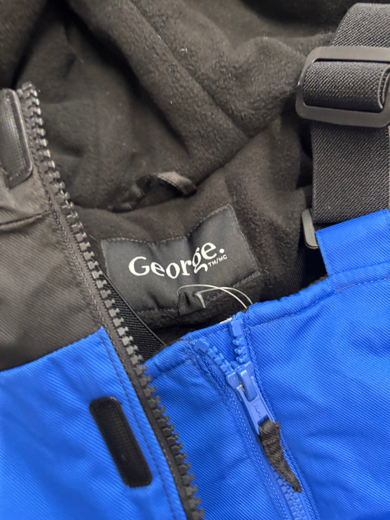 George 12–18M Snowsuit Set – Black/Blue Print (NWOT)