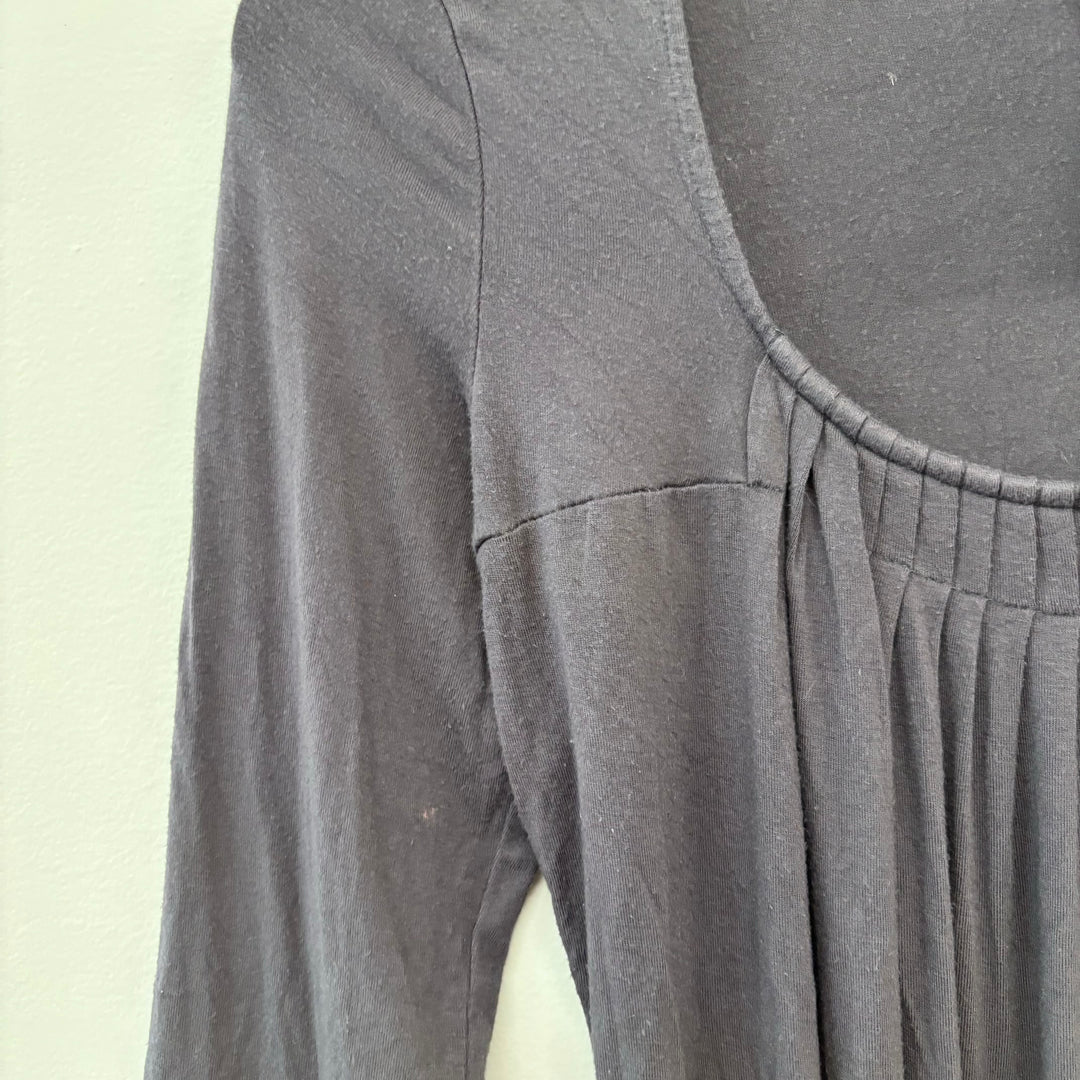 Thyme Maternity Top, Long Sleeve Grey, Size small