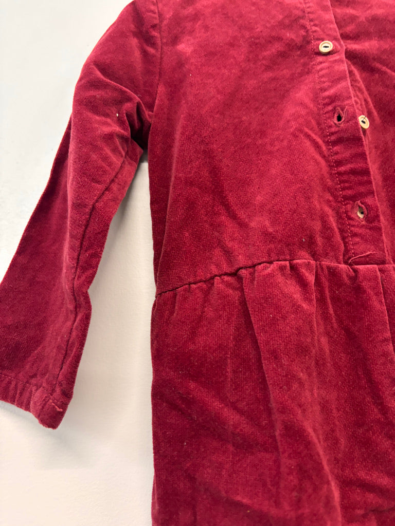 Zara Corduroy Jumpsuit – Red – Size 3-4Y
