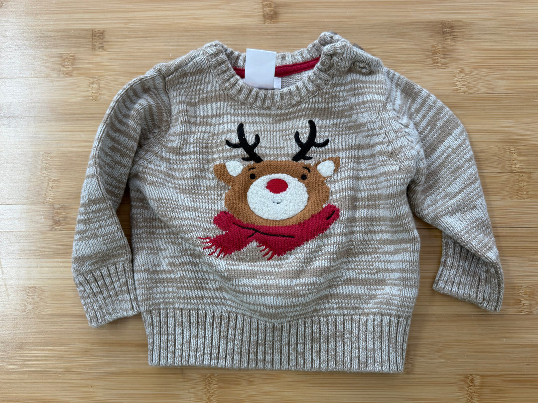 Joe Fresh Reindeer Knit Sweater – 6–12M | Holiday