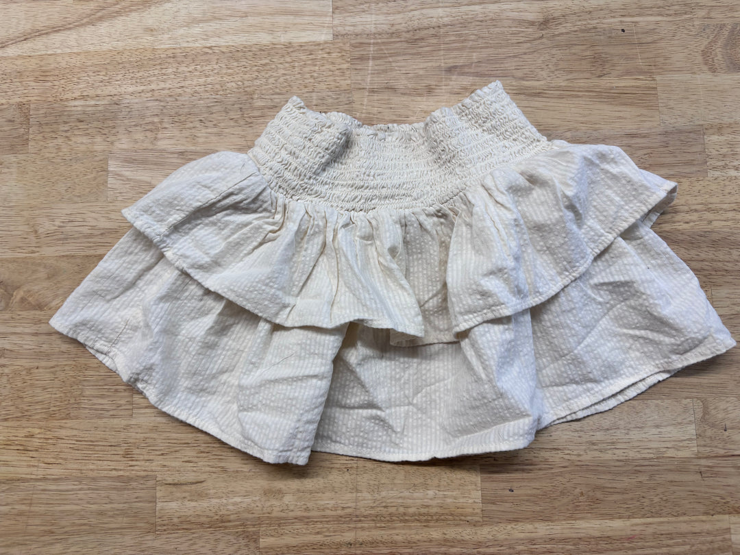 H&M Cream Smocked Waist Skirt 2T