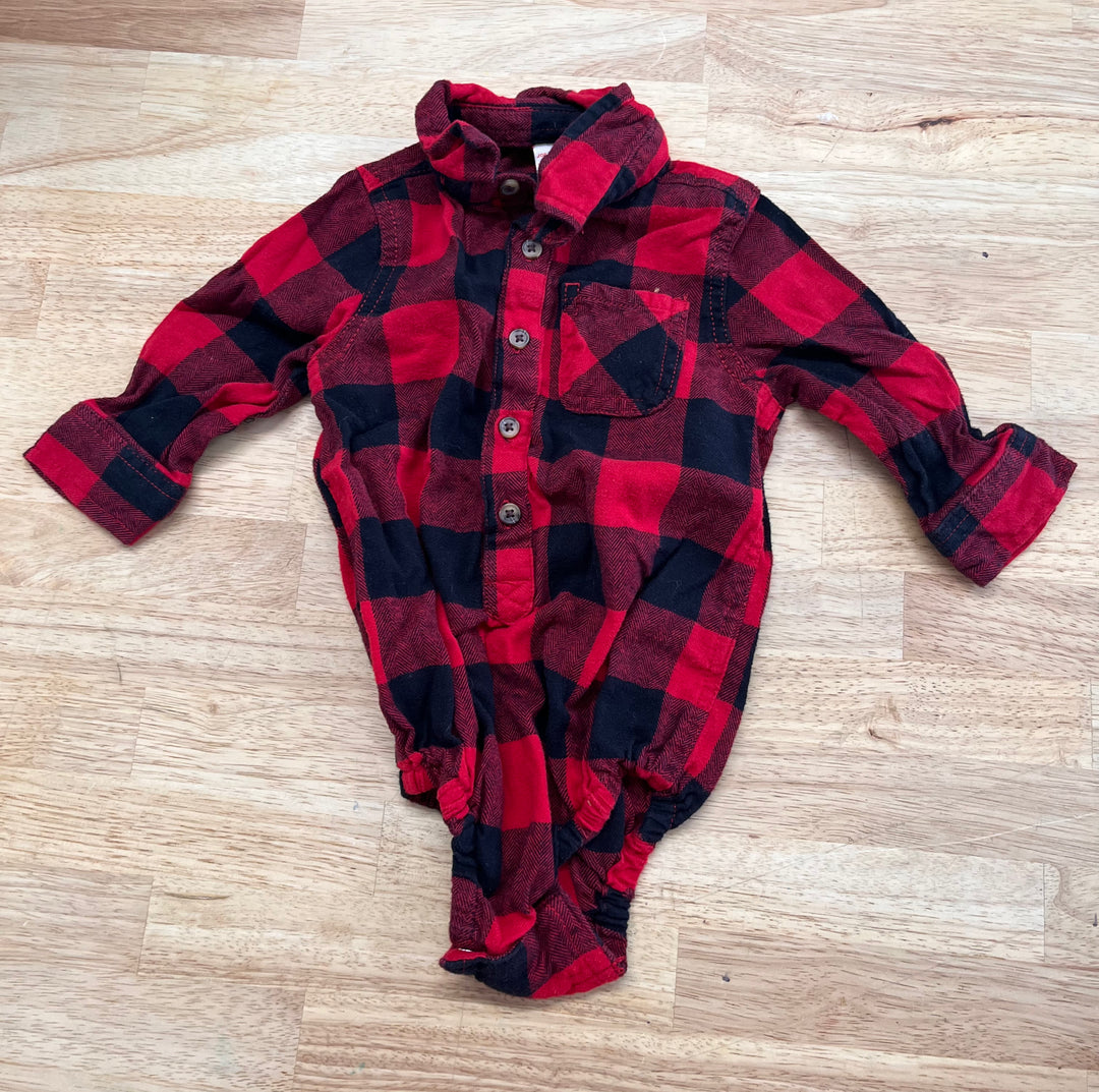 Joe Fresh Bodysuit – 6–12M Plaid Flannel