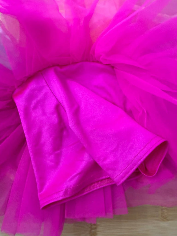 Weissman Performance Dance Wear – XSC | Yellow Sequin Bodice Neon Rainbow Skirt - Nest and Sprout-Consignment