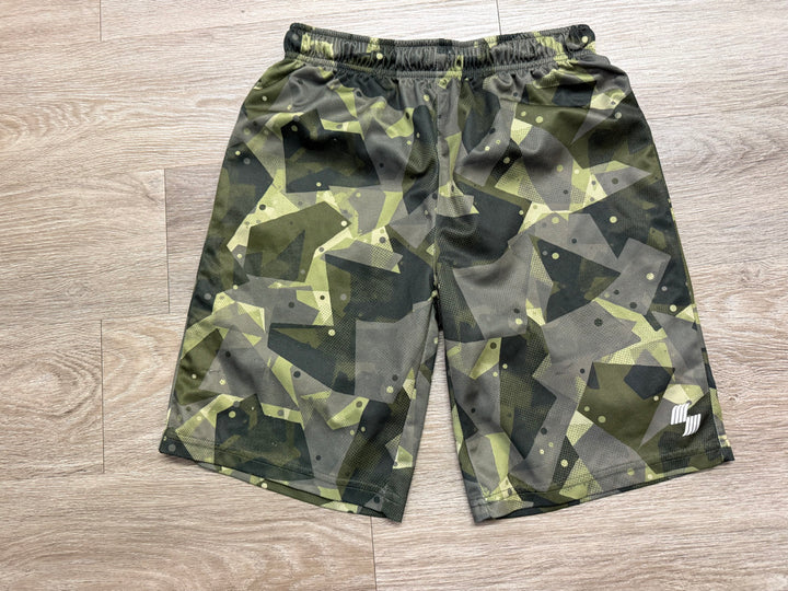 The Children's Place Sport Shorts – 10/12 | Green & Black Print