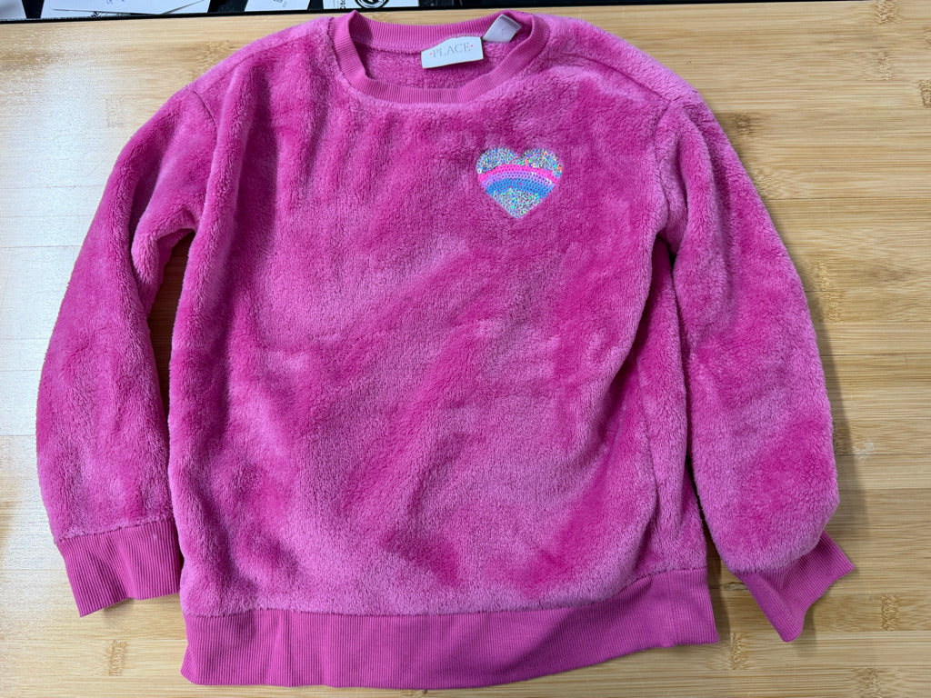 The Children's Place Sequin Heart Fleece Sweatshirt – 5/6 | Pink