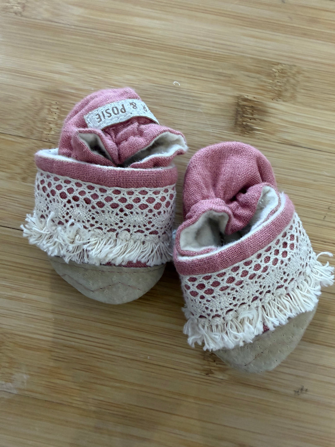 Parker & Posey Pink Fringe Slipper Moccasin – 0–6M | Newborn