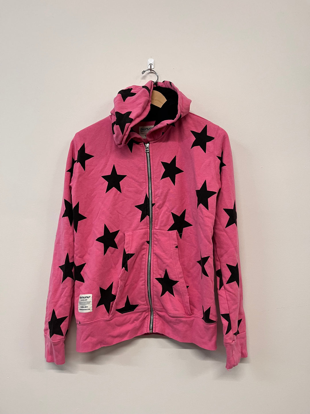 Nununu 12–14 Pink Star Zip Hoodie Play