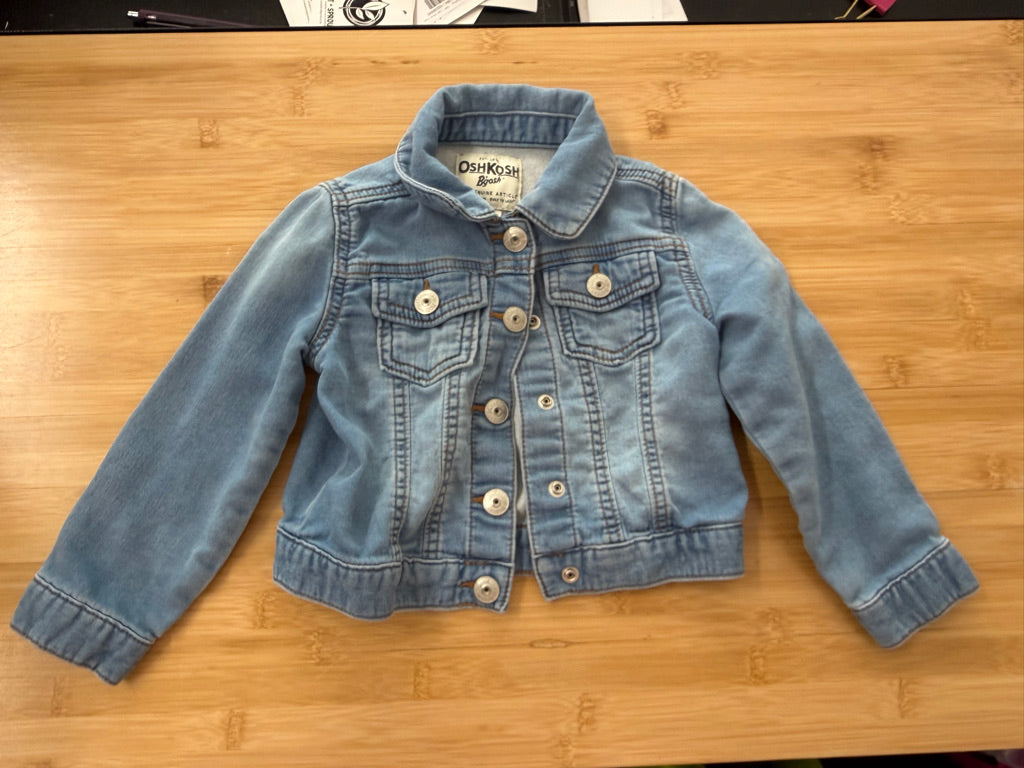 OshKosh Snap-Up Light Wash Denim Jacket – 3T