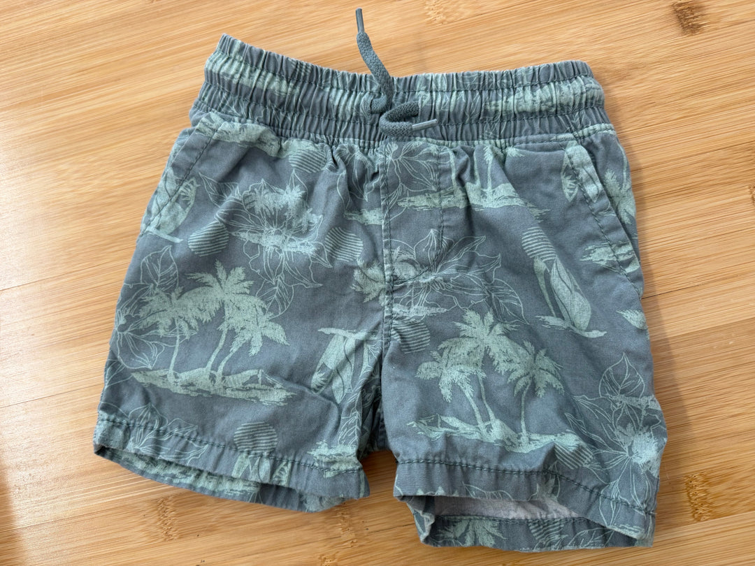 OshKosh Tropical Shorts – 2T | Green Functional Drawstring