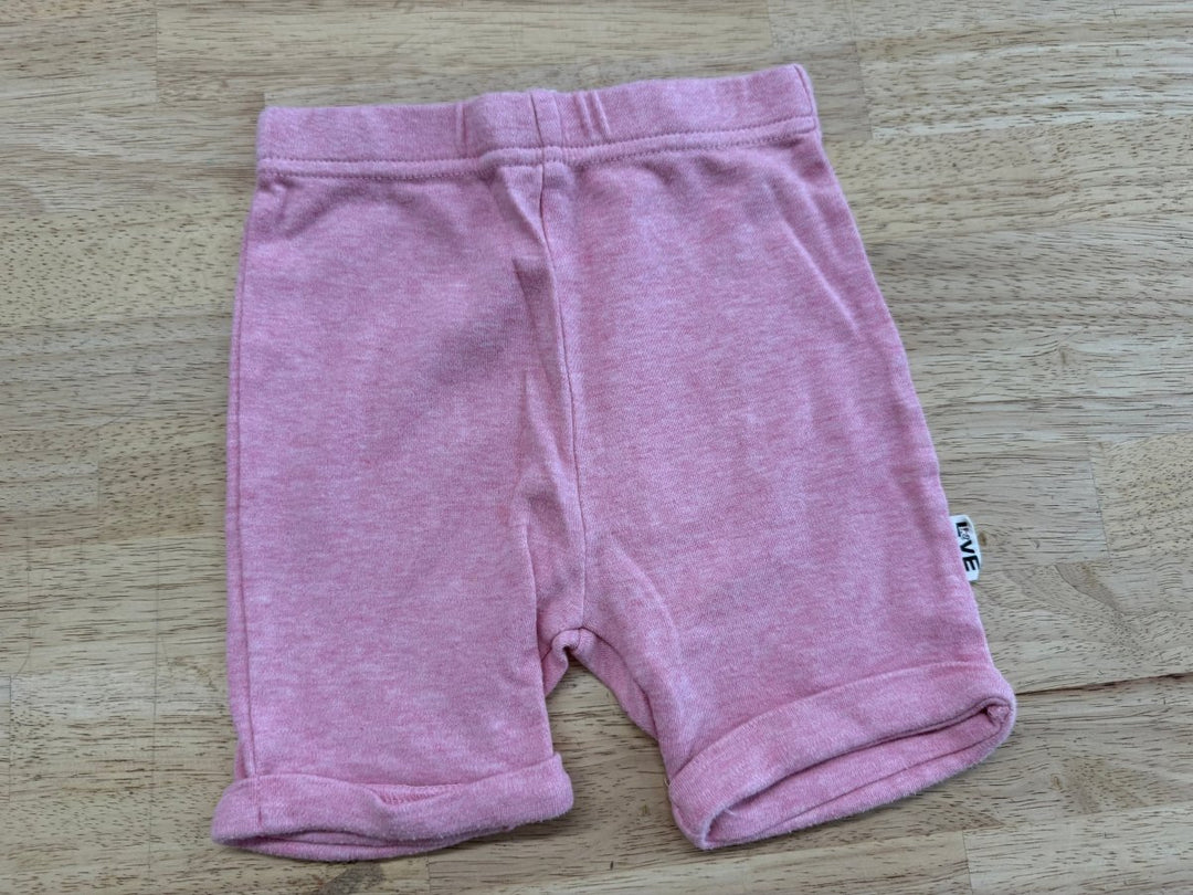 Love by Ellen DeGeneres Jersey Shorts – 18–24M | Soft Pink