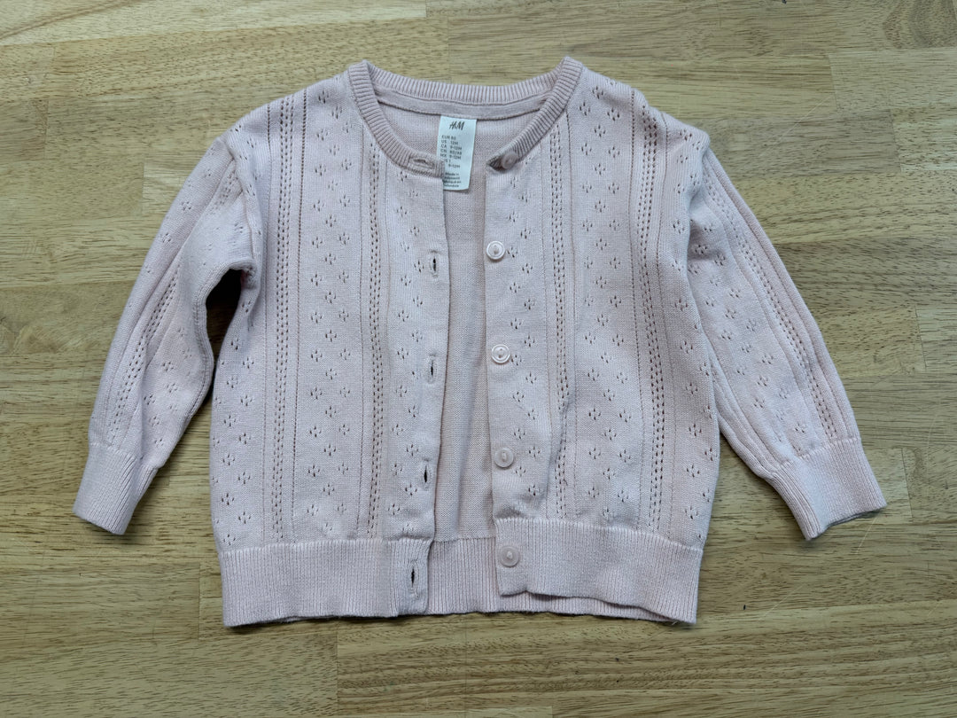 H&M Cardigan – 12M | Light Pink Knit