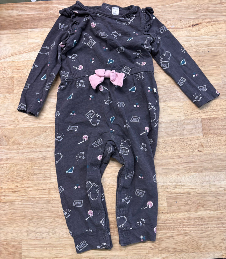 Petit Lem Romper – 18M Cassette Print