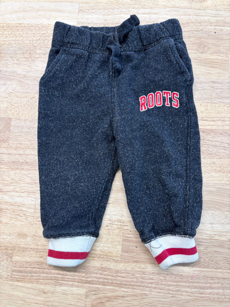 Roots 6–12M Black Sweatpants